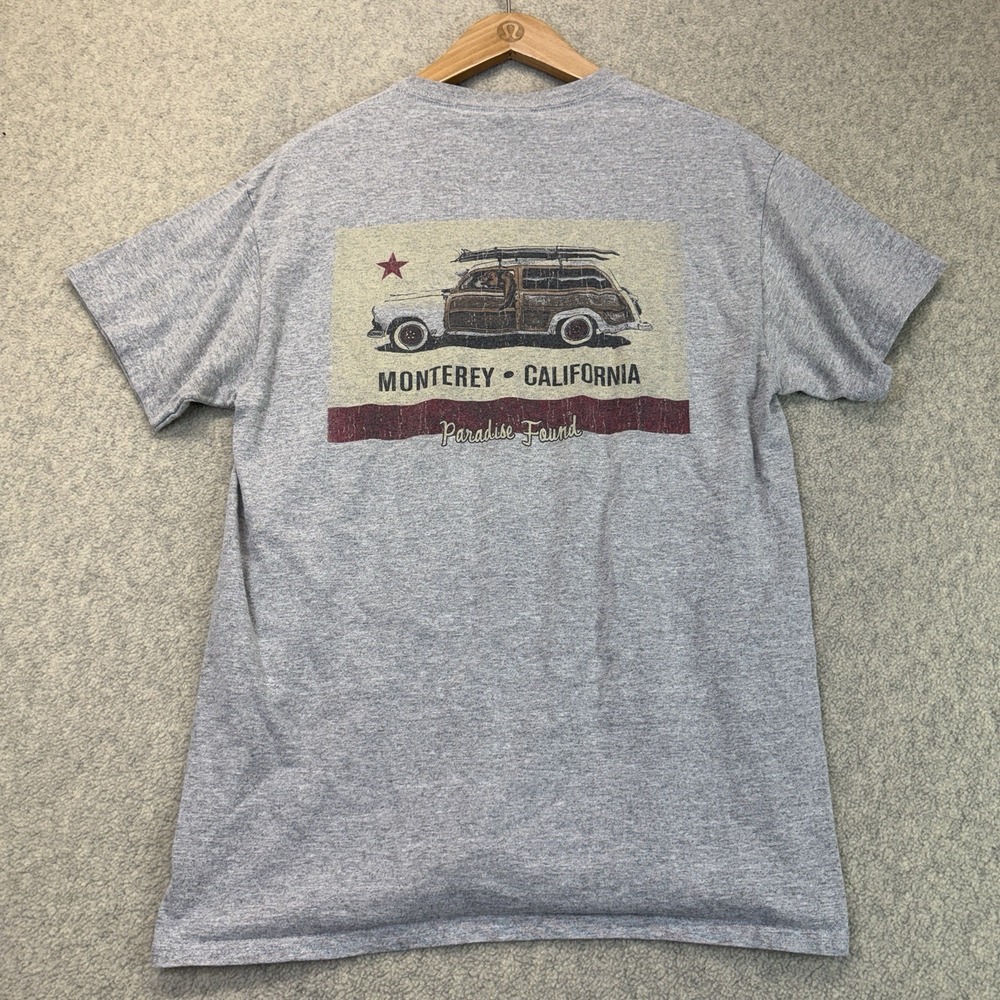 Monterey California "Paradise Found" Graphic T-Shirt Gray M